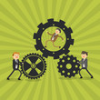 © Jemastock - Graphic illustration of businesspeople, vector design