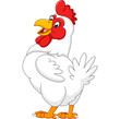Illustration of cartoon hen posing