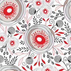 Poster - Seamless floral pattern