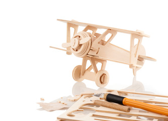 Canvas Print - balsa wood model