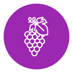 Sticker - Grape line icon.