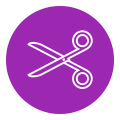 Poster - Scissors line icon.