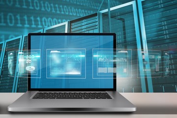 Poster - Composite image of a large screen of a computer