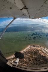 Wall Mural - blue ocean aerial view in shark bay Australia