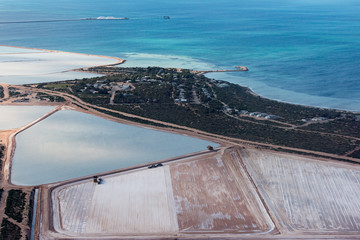 Poster - Saline aerial view in shark bay Australia