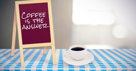 Poster - Composite image of cup of coffee