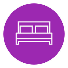 Sticker - Double bed line icon.