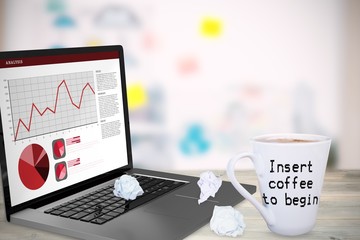 Poster - Composite image of insert coffee to begin