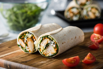 Poster - Tandoori chicken wrap with tzatziki