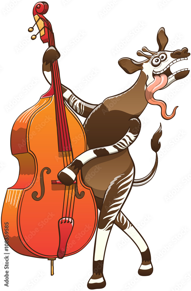 Okapi Cool Cool okapi with big ears, antennae and striped legs while having lots ...