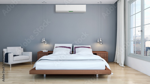 Camera da letto con condizionatore – kaufen Sie dieses Foto und ... Camera da letto con condizionatore – kaufen Sie dieses Foto und ...