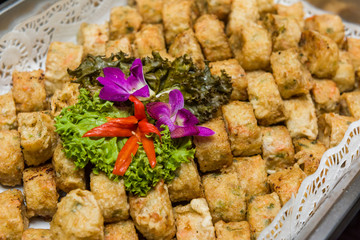 Sticker - Asian style deep fried prawn roll snack