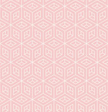 Isometric Pink Cube Pattern.
