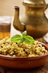 Wall Mural - couscous with vegetables and tea