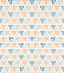 Wall Mural - triangle pattern of multicolour dots.
