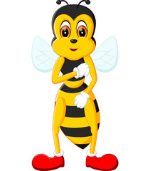 Wall Mural - illustration of cute bee cartoon