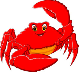 Sticker - illustration of cute crab cartoon