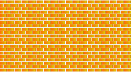 Wall Mural - Vector yellow and orange brick wall