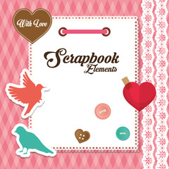 Poster - Design of Scrapbook icons, vector design