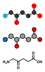 Poster - d-aminolevulinic acid (ALA) drug molecule. 