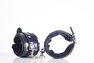 black sexy handcuffs object