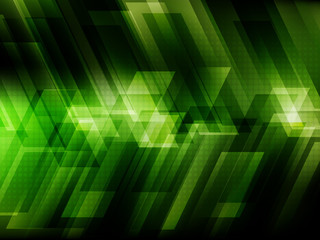 Abstract digital technology background with green stripes. Vector illustration