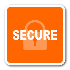 Aufkleber - secure orange flat design modern web icon