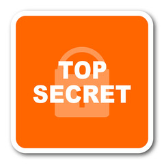 Poster - top seret orange flat design modern web icon