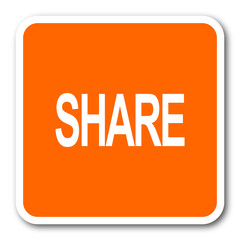 Fototapete - share orange flat design modern web icon