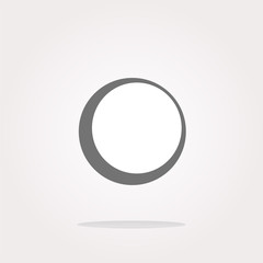 Poster - vector Empty white abstract circles on web button (icon) isolated on white