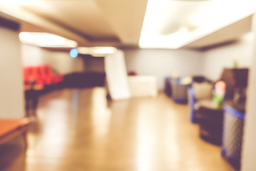 Aufkleber - blur background, seminar event room with bokeh light background,
