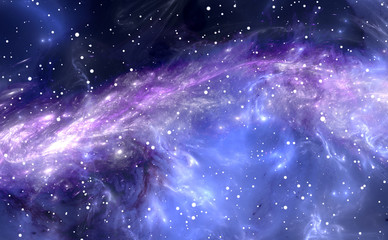 Wall Mural - gas-dust nebula, deep outer space background with stars
