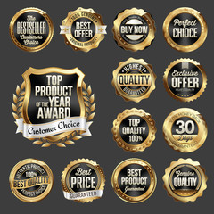 Wall Mural - Set of  Gold Retail Badges