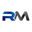 © triwaw - Modern Simple Initial Logo Vector Blue Grey Letters rm