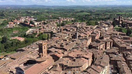 Sticker - Panoramic aerial view of Siena