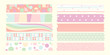 pastel color masking tape collection