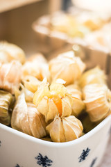 closeup of cape gooseberry (physalis), healthy fruit and vegetab