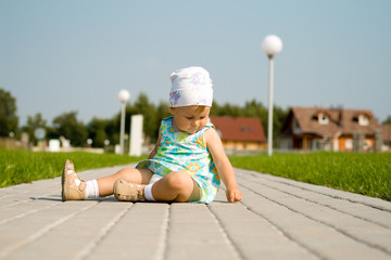 Wall Mural - Cute little girl