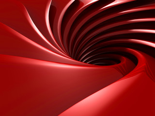 Wall Mural - red tube hole tunnel background