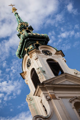 Beautiful broach of a chapel against blue sky.