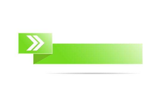 the green label with arrow