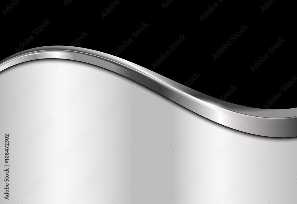 black metallic silver