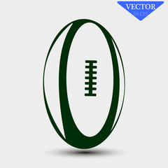 Wall Mural - Vector illustration of rugby ball