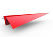 3D Papierflugzeug rot