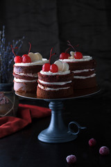 Wall Mural - Delicious cake with cherries