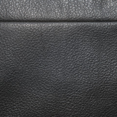 Black leather background in the folds