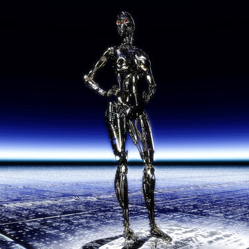 3D Illustration; 3D Rendering of a Cyborg