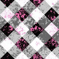 Poster - Diagonal grunge plaid background
