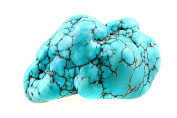 turquoise mineral isolated