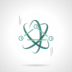 Physics science flat color design vector icon